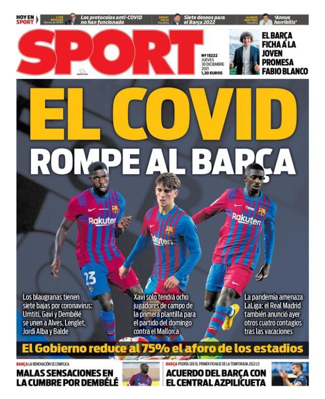 开云平台-疫情重击西甲，巴萨快凑不齐人出场了